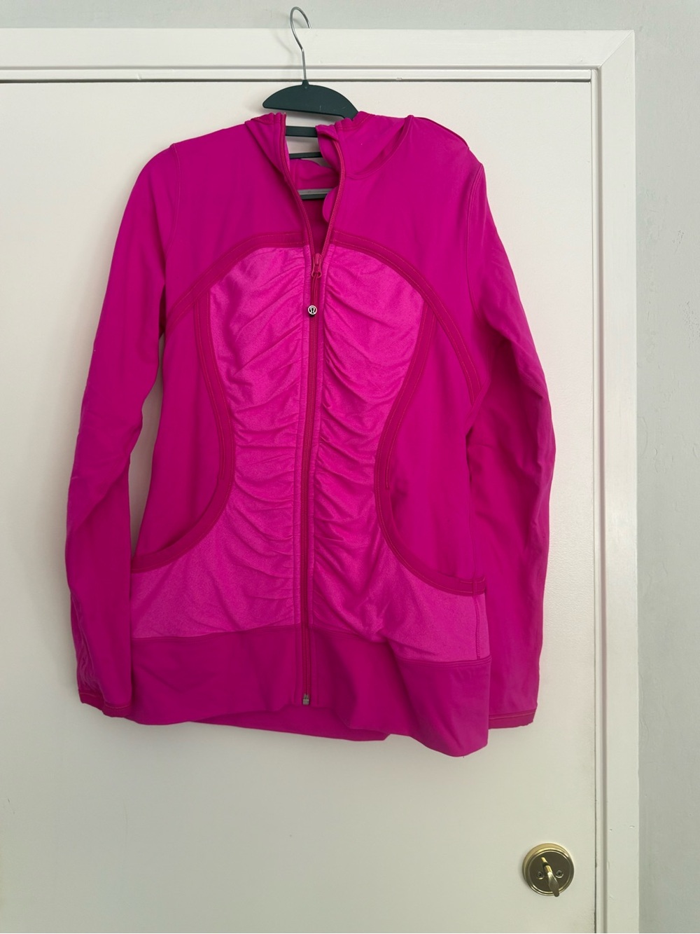 lululemon athletica Hot Pink Hooded Zip Jacket